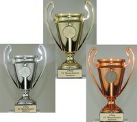 Pokal "Für Champions"  16 cm hoch inkl.Beschriftung u.Embl.64