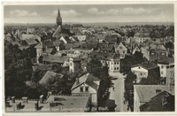 Bad Liebenwerda, Blick vom Laubwartturm auf die Stadt, alte Ak von 1937