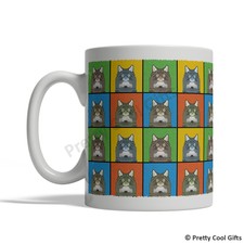 Norwegian Forest Cat Mug - Cartoon Pop-Art Coffee Tea Cup 11oz Ceramic