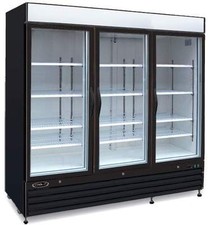 New Kool-It Kgf-72 Commercial 3 Door Restaurant Glass Ice Cream Display Freezer