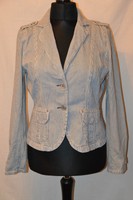 Blazer Jacke Tom Tailor Gr.42 blau weiß gestreift Baumwolle Freizeit NEU