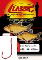 Classic Vorfachhaken Brasse gebundene Haken alle Größe Angelhaken 50 cm 