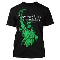 Rage Against The Machine Band T-Shirt Schwarz - Liberty Freiheit Statue