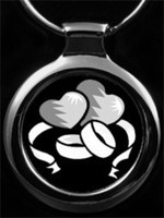 Ringe Ewige Treue Bildgravur Geschenkidee Schlüsselanhänger inkl. Textgravur