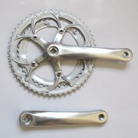NEU! Fahrrad Kettenrad Garnitur Kurbel 52-42 Zähne Rennrad KRG Silber