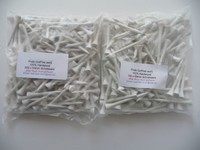 Holztees von PRIDE GOLFTEE (Schüttware Weiß) aus 100% Solid Hardwood 53 bis 69mm