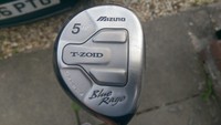 USED BUT IN GOOD CONDITION MIZUNO BLUE RAGE 5 WOOD, REGULAR EXSAR  BLUE SHAFT