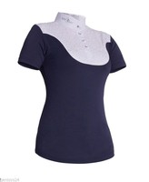 STRASS Turnierbluse/Turniershirt Fairplay NICOLE mit  Spitze navy,Funktionsshirt