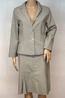 Seide & Baumwolle EVELIN BRANDT Damenkostüm Gr. 36 Blazer & Rock Sommeranzug