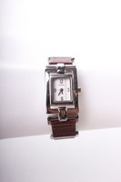 FOSSIL Uhr mit Lederarmband mehrfarbig Damen silberfarben Watch