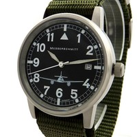 MESSERSCHMITT 262-S HERREN FLIEGER UHR DATUM NATOBAND / by ARISTO / 10ATM / NEU