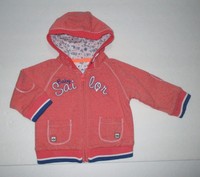 INFANT BOYS MAYORAL ORANGE & BLUE SAILOR BABY HOODIE JACKET SIZE NEWBORN 3 MONTH