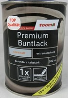 toom Premium Buntlack Acryl extrem Deckend 250ml - 750ml matt und glänzend