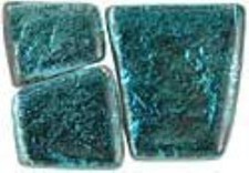 Mosaic Mercantile Shimmer Teal Mosaic Tile, 1/2-Pound