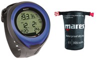 Mares Puck Pro blau Tauchcomputer Taucheruhr mit DryBag