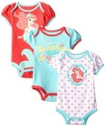 Disney Baby Girls' The Little Mermaid Ariel Bodysuit (Pack of 3) Pink Disney 