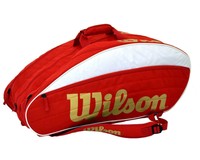 Wilson Tour IV 12er Racketbag rot/weiss/gold - Tennistasche - ExUVP: 79,95 €