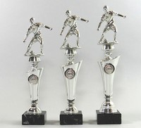 Fußball 3er Serie Pokale 35 - 32 cm inkl. Gravur und Fußballfigur E90