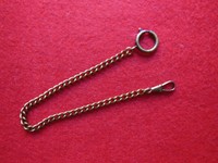 Taschenuhrkette Kette für Taschenuhren Uhrkette 25 cm Neu , Messing "altgold"