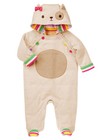 EUC Gymboree Baby Girls Cuddle Bear Hooded One Piece 0-3 months winter snowsuit