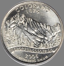 2006 P & D Colorado State Quarter Pair Gem Bu Satin Finish No Reserve