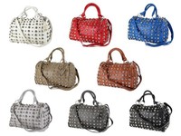 Handtasche Nieten-Tasche Vintage Noppen Shopper Bag Damen-Tasche div. Farben NEU