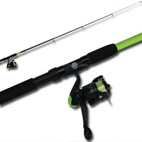 Teleskoprute mit Rolle Angelrute Spinnrute Telerute Angel Rute Angelrolle 1,8m
