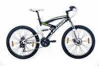 Leader Energy 26 Zoll Mountainbike Schwarz/Weiß/Lime (2016) Fully Neu 