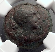 CLEOPATRA VII - JULIUS CAESAR & MARK ANTONY Lover Egyptian Greek Coin NGC i61207