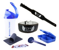 Bodyworks Gewichthebergürtel Leder, Bodybuilding Trainings Gürtel + BONUS