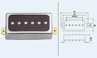 "VIVA" VLSA Alnico V P90 im Humbuckerformat Bridgeposition