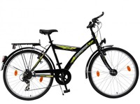 24 ZOLL SHIMANO 7-Gang KINDERFAHRRAD schwarz KINDERRAD NABENDYNAMO Beleuchtung