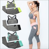 Damen Sport Training Set Sport BH Yoga Jogging Fitness Sport Hose Stretch M-L