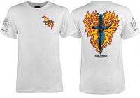 POWELL PERALTA Knochen Brigade Guerrero Skateboard T-Shirt Alte Schule - Weiß