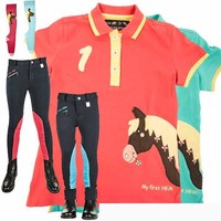 HKM Reithose Shirt Socken Kinderbekleidung Kniebesatz Kniestrümpfe pferdo24