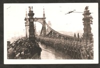 AK-SOLDATEN-SOLDIERS-MARSCHIEREN IN MANNHEIM, 30ER-40ER-JAHRE, ORG.FOTOPOSTCARD