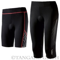 Damen Fahrrad Hose Kurz Capri Sitzpolster Radhose Shorts Fahrradhose Radlerhose
