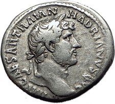 Hadrian 117-138AD Silver Rare Ancient Roman Coin Clementia Mercy i58525
