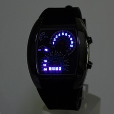 Men's Fashion Black Stainless Steel Luxury Sport Analog Quartz Wrist DIAL Watch