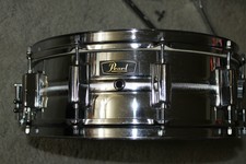 1970s PEARL CHROME 14" SNARE DRUM , CASE & STAND MADE IN JAPAN