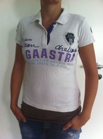 Gaastra Shirt Oberteil Gr. XS/S weiß lila Poloshirt #Segeln #Gaastra