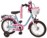 BACHTENKIRCH KINDERFAHRRAD 14" DREAM CAT HELLBLAU-PINK RÜCKTRITT 411-DC-92