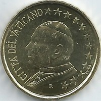 Vatikan 10 Cent Kursmünze (2002 - 2005), unzirkuliert/bankfrisch