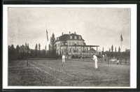 alte AK Braunschweig, Tennishaus im Bürgerpark, Goslarsche Straße 
