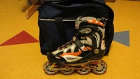 Inliner Gr. 42 mit Tasche u. Schutzausrüstung