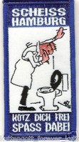 Anti Hamburg Aufnäher "Kotz dich frei"  Kutte Weste Fan Patch Block Kurve neu