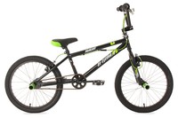 20" BMX BIKE FREESTYLE FAHRRAD RAD HEDONIC SCHWARZ-GRÜN 360° ROTOR 4 PEGS 592B