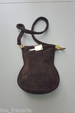 *Fendi* Vintage Brown Suede Cross Body Slouch Bag