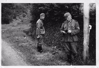 Foto Soldaten auf den Weg ins Gefangenenlager in Coutances Frankreich 2.WK 1940