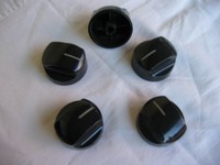 5 Schalter für Herde Schaltknebel schwarz